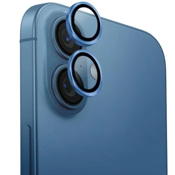 UNIQ Optix alumīnija kameras objektīva aizsargs ar aplikatoru iPhone 16 / Plus - bēšs | Aluminum Camera Lens...