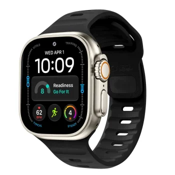 Tech-Protect Silicone Line Watch Strap for Apple Watch 44 / 45 / 46 / 49 mm, Black