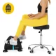 Grozāmais masāžas taburets 4FIZJO PURE, melns