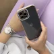 Telefona vāciņš Samsung Galaxy A12 5G Fashion Case, caurspīdīgs ar zelta rāmi