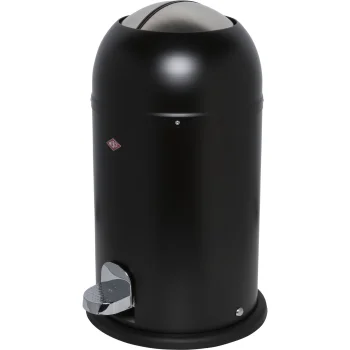 Wesco Kickmaster Junior atkritumu tvertne ar pedāli 12 l, matēti melna