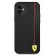 Ferrari iPhone 12 mini Case On Track Carbon Stripe, Black