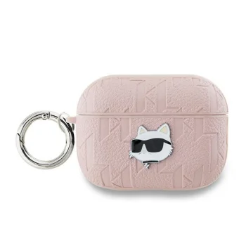 Чехол Karl Lagerfeld для AirPods Pro 2 Monogram Choupette Head, розовый
