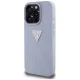 Guess iPhone 16 Pro Max Case PU Grained Hot Stamp 4G Triangle Metal, Purple