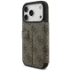 Guess iPhone 17 Pro чехол-книжка Book 4G Metal Logo, коричневый