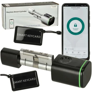 Viedā elektroniskā durvju slēdzene ar pirkstu nospiedumu un Bluetooth, 30-60 mm