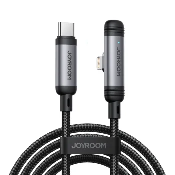 Joyroom S-A56 EnjoyX leņķa USB-C - Lightning kabelis 30W 1.2m, melns