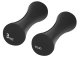4Fizjo Neoprene Dumbbells Weight for Fitness Aerobics Sports Strength Training 2 x 3 kg, Black
