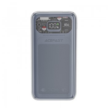 Acefast Sparkling Series Power Bank with LCD Display 10000mAh, 30W, Gray