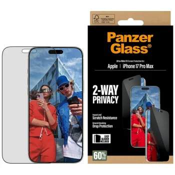 PanzerGlass Ultra-Wide Fit EasyAligner privātuma stikls iPhone 17 Pro Max