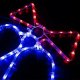 Liela LED Ziemassvētku dekorācija Zvaniņi 60x48 cm, zila/sarkana