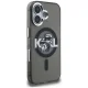 Karl Lagerfeld vāciņš iPhone 16 IML Glitter Karl & Choupette MagSafe, melns
