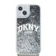 DKNY iPhone 15 vāciņš Liquid Glitters Arch Logo, melns
