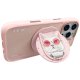 Nimmy Glasses Cool Cat MagSafe vāciņš Apple iPhone 16 Pro rozā
