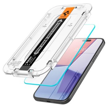 Spigen iPhone 15 Plus / 16 Plus Screen Protector Glas.tR EZ Fit, 2 pcs.