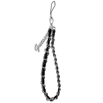 Ремешок для телефона Guess Chain Metal Logo Charm, черный