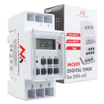 Цифровой таймер Maclean MCE09 на DIN-рейку, 3600W