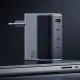 Cuktech AD1404UEU 140W GaN 3x USB-C / USB-A sienas lādētājs ar kabeli pelēks