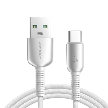 Joyroom S-A51 Cutting-Edge Series USB-A uz USB-C kabelis, 3A, 1.2m, Gaiši pelēks