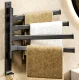Dvieļu Turētājs Ar Kustīgām Rokām, Melns | Towel Holder with Movable Arms Black