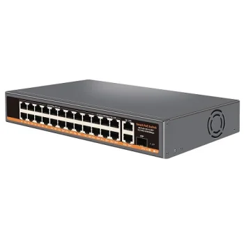 24-портовый PoE коммутатор 18x100M PoE + 6x Gigabit PoE + 2x Gigabit Uplink + 1x SFP 400W