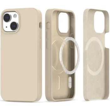 Apple iPhone 14 6.1'' Tech-Protect Silicone MagSafe Case Cover, Beige