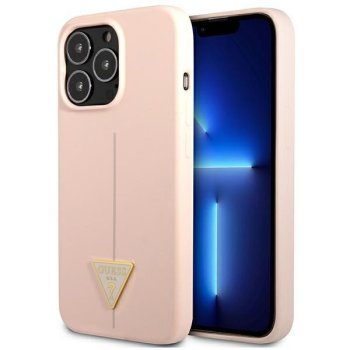 Guess Silicone Triangle vāciņš iPhone 13 Pro Max, rozā