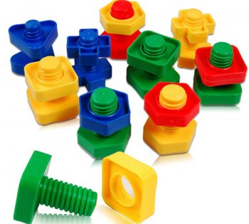 Izglītojošā Bērnu Rotaļlieta Konstruktors Plastmasas Skrūves Uzgriežņi Komplekts 30 gb. | Kids Constructor...