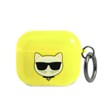 Чехол Karl Lagerfeld для AirPods 3 Choupette Head, желтый