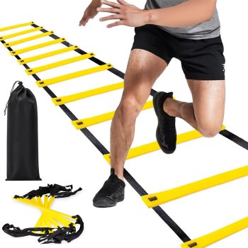 Training ladder for coordination exercises, 6 m, yellow