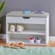 ModernHome CHXG01 Shoe Cabinet with Seat 2 Shelves White/Grey