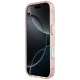 Чехол Guess IML Leopard Glitter Triangle Logo MagSafe для iPhone 17/18 Pro Max, розовый