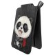 Nimmy New Big-Eye Cute Pets 2.0 Panda magnētiskais maciņš ar statīvu, melns