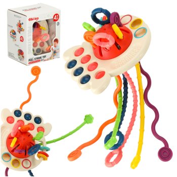 Сенсорная игрушка-прорезыватель для малышей Bibi-inn, розовая