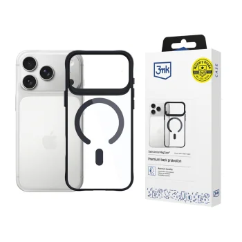 Чехол 3Mk Protection для iPhone 17 Pro Satin Armor MagCase, прозрачный черный