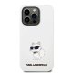 Apple iPhone 14 Pro 6.1\'\' Karl Lagerfeld Silicone Choupette MagSafe Case Cover (KLHMP14LSNCHBCH), White