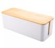 Kabeļu Uzglabāšanas Kaste Vadu Organizators, Balts/Brūns | Dustproof Cable Storage Box