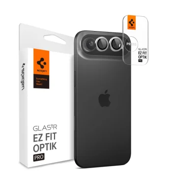 Spigen Optik Pro GLAS.TR EZ Fit Camera Lens Protector for iPhone Air 2-Pack, Silver