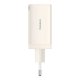Tīkla lādētājs Baseus GaN5 2x USB-C + USB, 65W + kabelis 1m, Balts