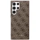 Guess 4G Metal Gold Logo vāciņš Samsung Galaxy S23 Ultra S918, brūns