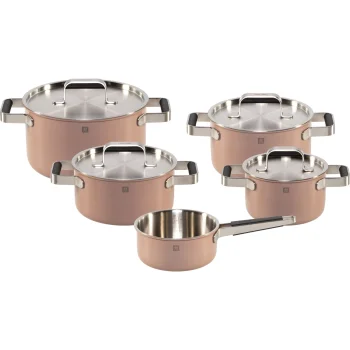 ZWILLING Pure 5-osaline kööginõude komplekt, 18/10 teras, roosa