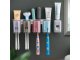 Wall-Mounted Bathroom Organizer with Toothbrush Holder and Dispenser, white