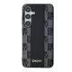 DKNY Leather Checkered Mono MagSafe vāciņš priekš Samsung Galaxy S24, melns