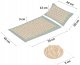 NEO Sport NS-902 Acupressure Acupuncture Massage Mat Set with Pillow, 70x44cm, Green/Gold