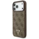 Чехол Guess 4G Strap Triangle Logo MagSafe для iPhone 17 Pro Max, коричневый