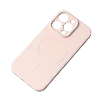 Силиконовый магнитный чехол MagSafe для iPhone 14 Pro Max – розовый