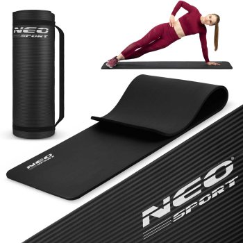 Коврик для фитнеса Neo-Sport 183x60 см, черный