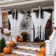 Halloween Hanging Decoration, Ghost with Mask, 90 cm, Black/White