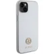 Guess iPhone 15 Plus чехол 4G Strass Metal Logo, серебристый