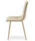 Upholstered Velour Dining Chair Quilted Modern, Beige